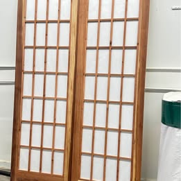 Custom Japanese Shoji Door, Solid Red Cedar Wood Sliding Door, Handcrafted Lattice Room Divider, Imp