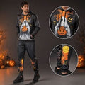 Halloween Ghost and Pumpkin Graphic Hoodie and Jogger Tracksuit Set M L XL XXL