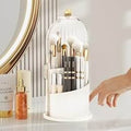 Rotating Makeup Brush Holder with Dustproof Lid