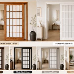 Solid Wood Shoji Sliding Door | Japanese Room Divider | Custom Handmade